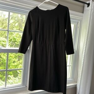 Old Navy Black Sheath Dress Bateau Neck 3/4 Sleeve